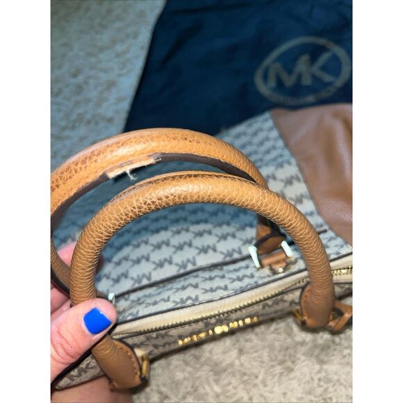 Michael Kors Nolita Satchel in the signature "MK" pattern Medium - Picture 14 of 15